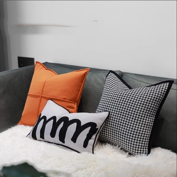 Luxury Tech Leather Cushion for Sofa – Perfect for Living Room Decor