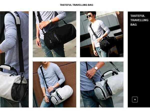 Athletic Gym Bag with Shoe Divider Compartmen