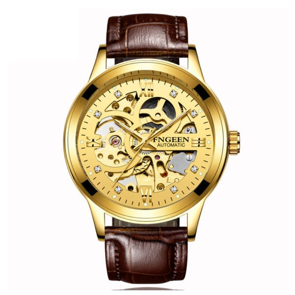 Men's Luxury Automatic Mechanical Watch – Luminous, Waterproof, Stainless Steel Band