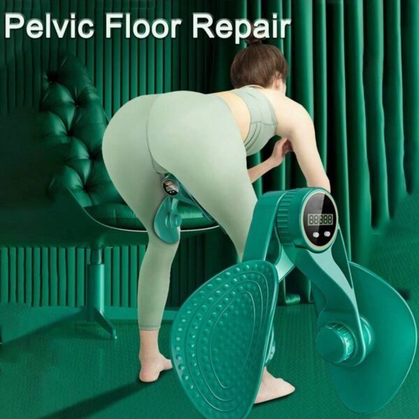 Inner Thigh and Kegel Trainer with Resistance Bands & LED Counter – 3-Level Home Workout Equipment for Toning & Strength