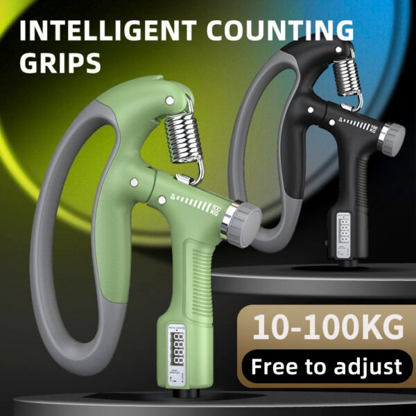 Adjustable Hand Grip Strengthener 10–100KG – Smart Counter, Forearm & Arm Muscle Trainer for Fitness & Gym Workouts
