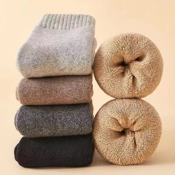 Thermal Merino Wool Winter Socks – Thick Midsole Cushion for Cold Weather Comfort