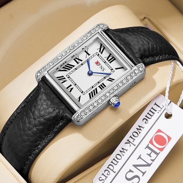 High-End Women’s Quartz Timepiece with Vintage Design & Sparkling Diamond Inlay