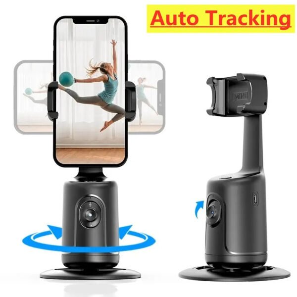 360° AI Smart Face Tracking Gimbal – Auto Tracking Phone Holder for Vlogging, Live Streaming, Video Recording, and Smartphone Stabilization with Tripod Support