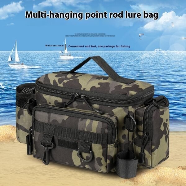 Large-Capacity Multifunctional Fishing Waist Bag – Tackle Storage Belt Bag with Rod Holder & Lure Organizer