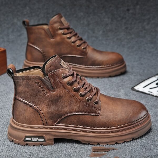 Chunky Sole Retro Martin Boots for Women – Mid-Top Easy Match Design