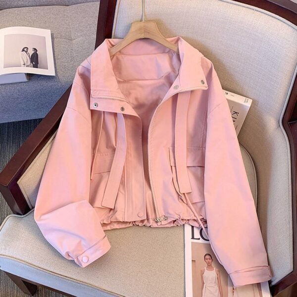 Trendy Women's Loose Fit Short Hoodie Jacket – Casual Lightweight Outerwear for Everyday Wear