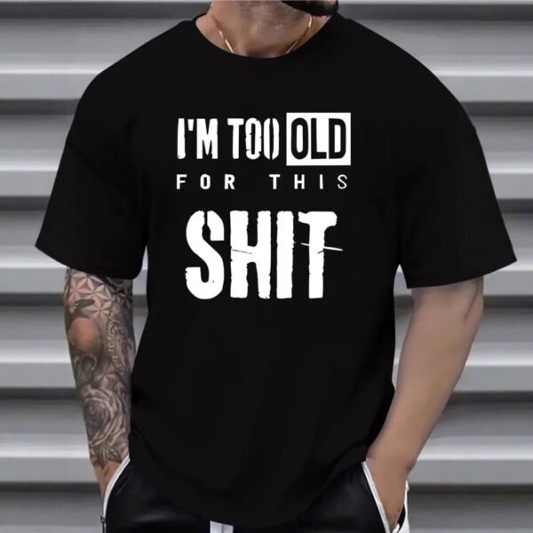 Men's Casual Short Sleeve T-Shirt with Stylish Letter Print Design