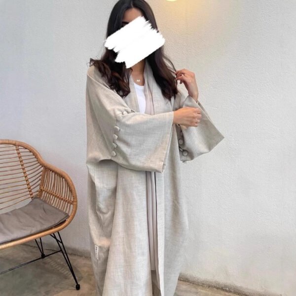 Turkish-Inspired Women's Casual Robe Cardigan – Relaxed Open-Front Style