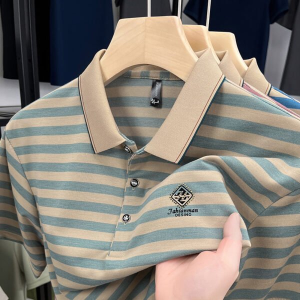 Men’s Lightweight Striped Shirt – Short Sleeve Summer Casual Wear