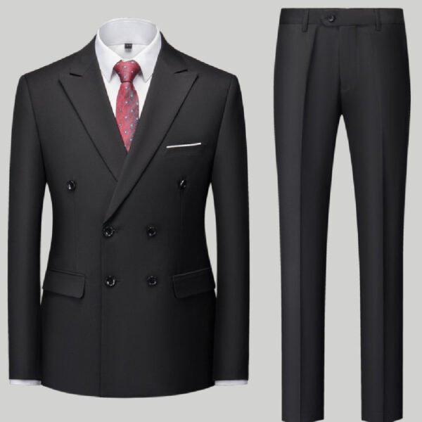 Men's Stylish Casual Solid Color Two-Piece Outfit Set