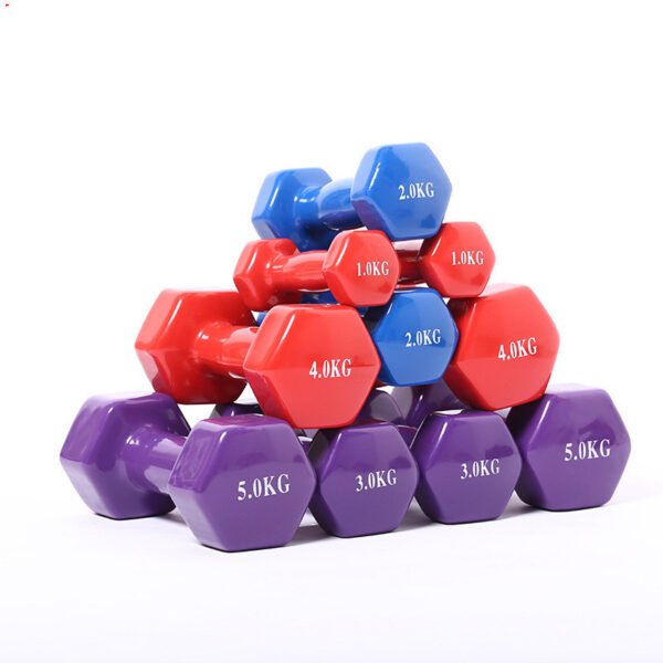 Bright Neoprene Dumbbells for Home Exercise – Color-Coded Hand Weights for Strength Training