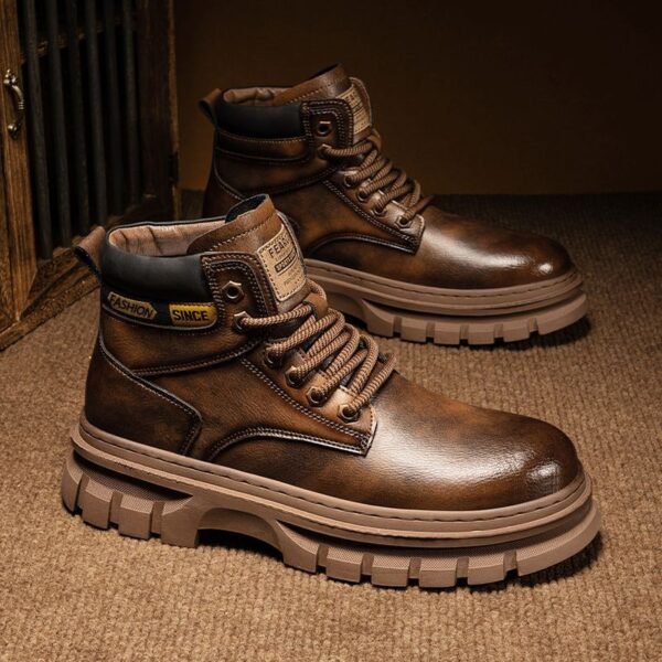 Men’s Fashion Martin Boots – High-Top British-Inspired Workwear Boots