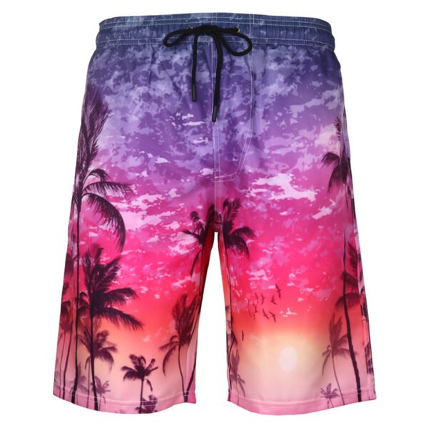 Men’s Plus Size Octopus Print Beach Shorts – Casual Drawstring Sweatpants for Summer & Vacation