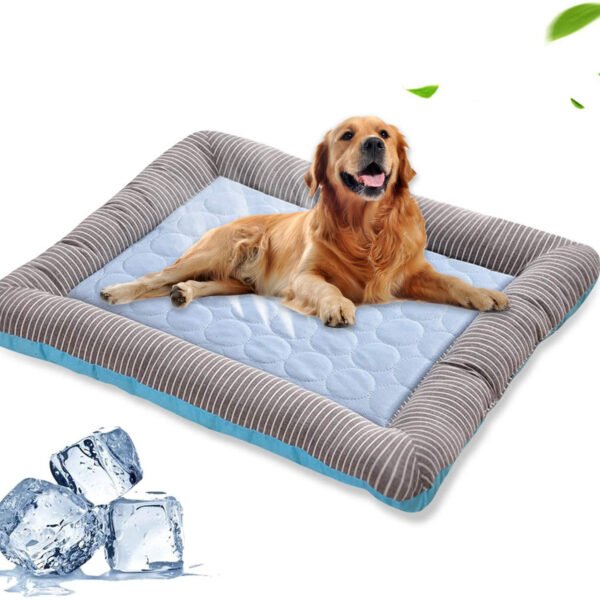 Cooling Pet Bed Mat for Dogs & Cats – Breathable Ice Silk Summer Blanket for Puppies & Kittens | Soft, Lightweight, Cool Sleeping Pad – Blue