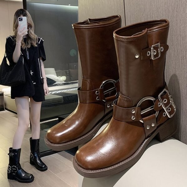 Women's Trendy Platform Ankle Boots – British Style Fashion Footwear