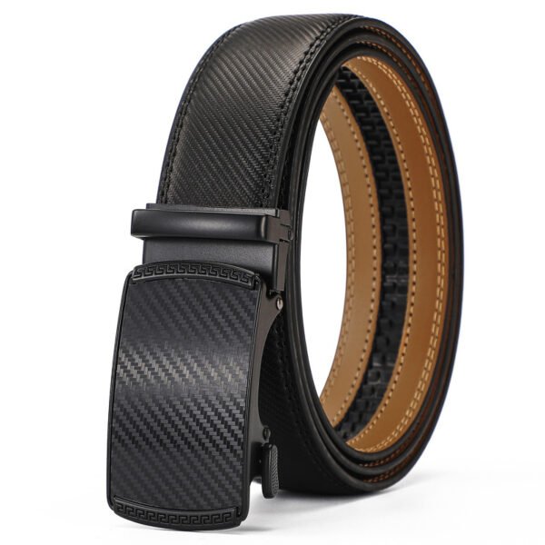 Men's Automatic Buckle Leather Belt – Casual & Business Cowhide Dress Belt