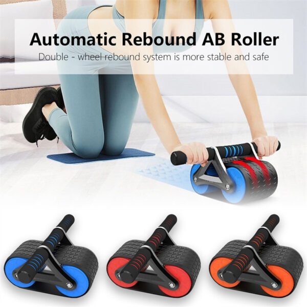 Automatic Rebound Ab Roller with Dual Wheels – Core & Waist Trainer for Home Workouts (Men & Women