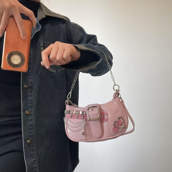 Women's Trendy Chain Underarm Bag – Stylish All-Match Shoulder Purse for Casual Outfits